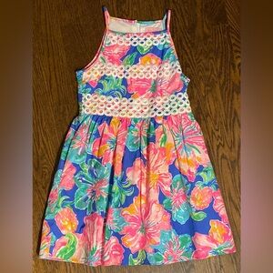 Lilly Pulitzer Pink and Yellow Halter Sundress